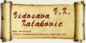 Vidosava Kalaković vizit kartica